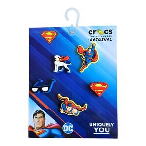 Crocs Jibbitz Superman 5 Pack DC Comics Shoe Charms Uniquely You Superhero New